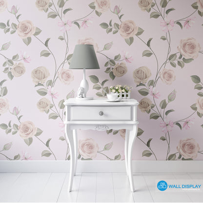 Blush Roses Floral Wallpaper in Dubai, Abu dhabi and All UAE