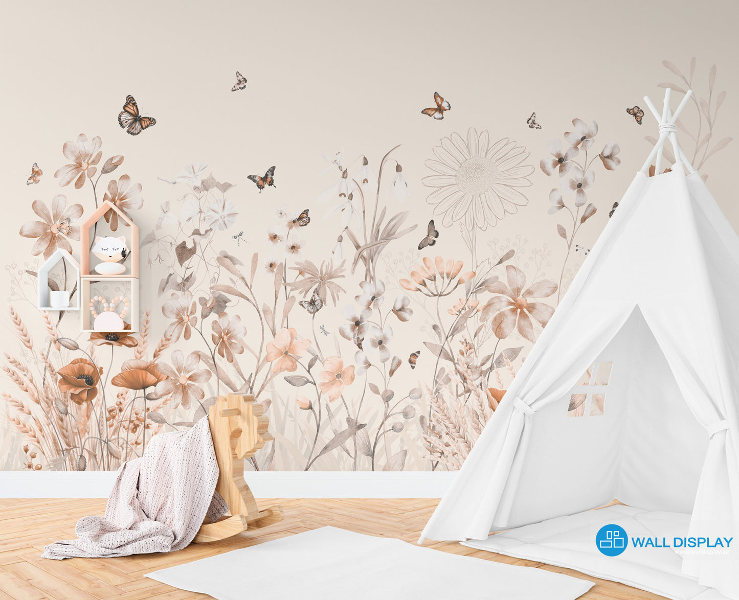 Butterflies Meadow Kids Wallpaper in Dubai, Abu dhabi and All UAE
