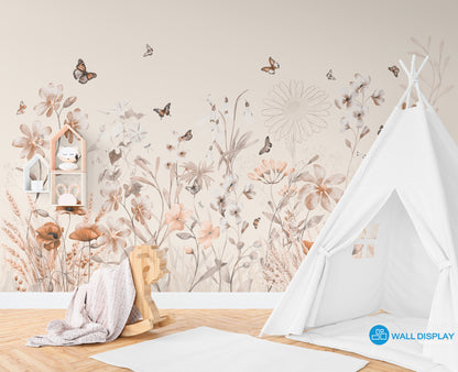 Butterflies Meadow Kids Wallpaper in Dubai, Abu dhabi and All UAE