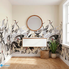 Load image into Gallery viewer, Crane Dance Wall Mural in Dubai, Abu dhabi and All UAE
