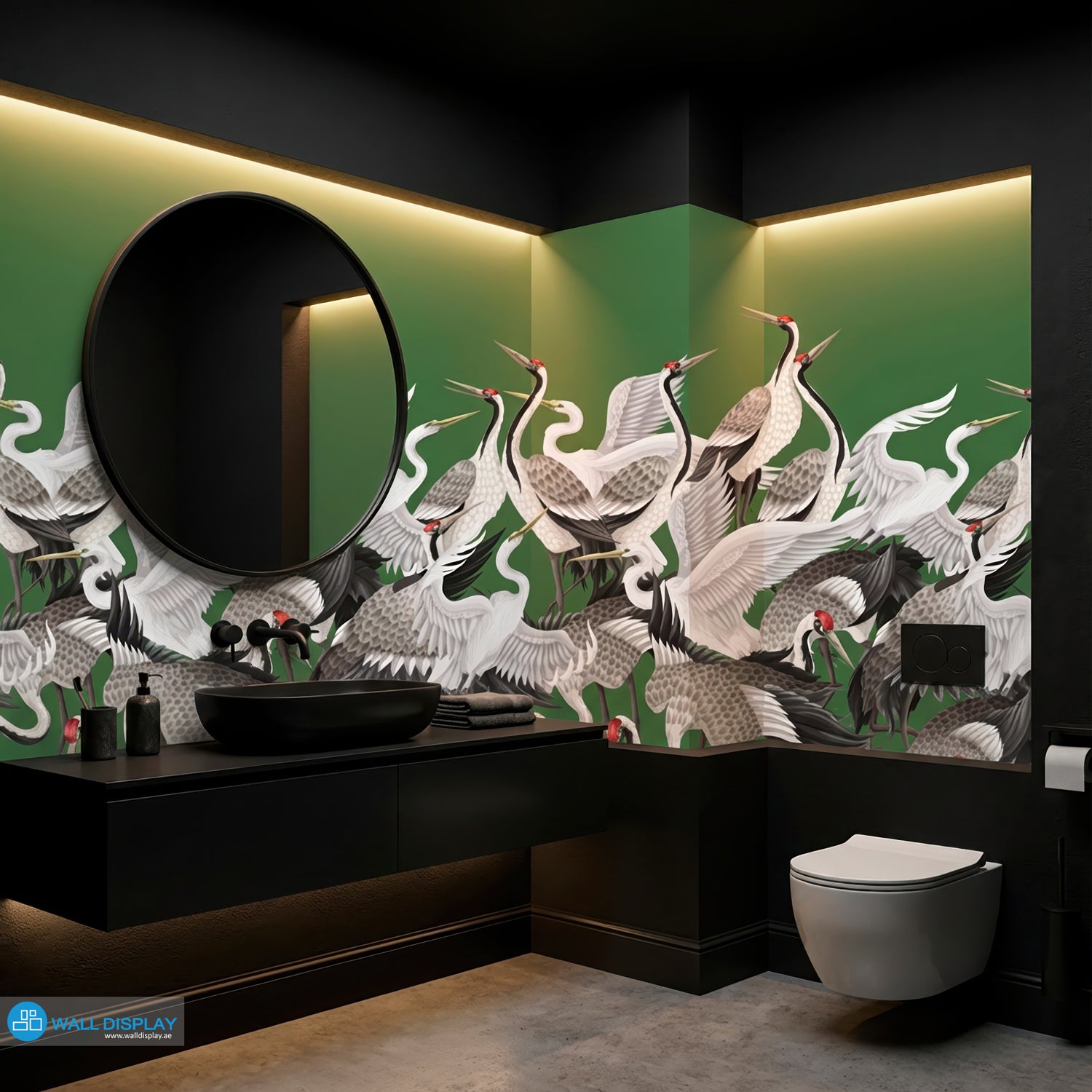 Crane Dance Wall Mural in Dubai, Abu dhabi and All UAE