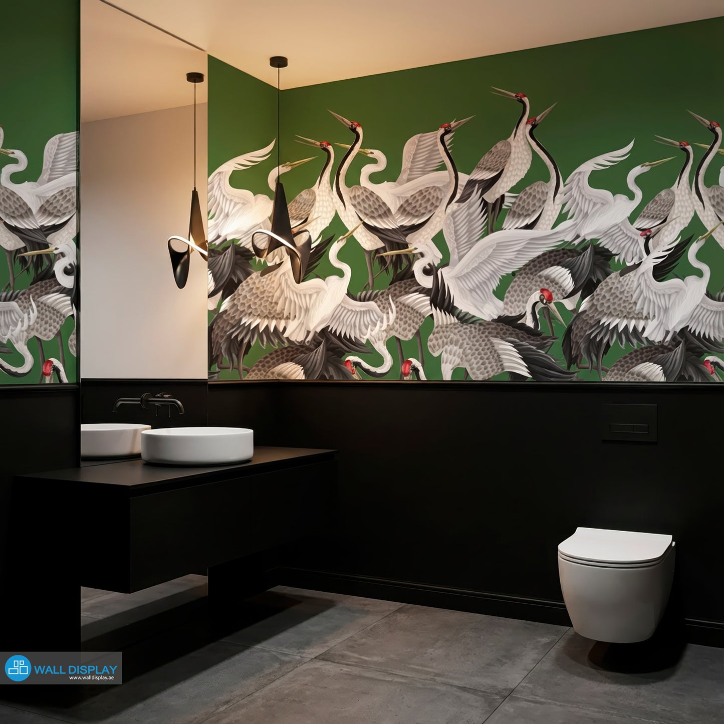 Crane Dance Wall Mural in Dubai, Abu dhabi and All UAE