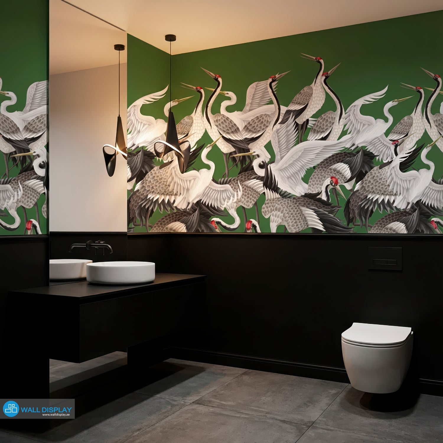 Crane Dance Wall Mural in Dubai, Abu dhabi and All UAE