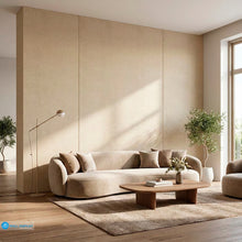 Load image into Gallery viewer, Deco Linen Beige Textured Wallpaper with premium linen-look texture for modern interiors
