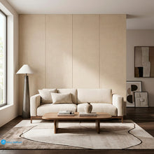 Load image into Gallery viewer, Deco Linen Beige Textured Wallpaper with premium linen-look texture for modern interiors
