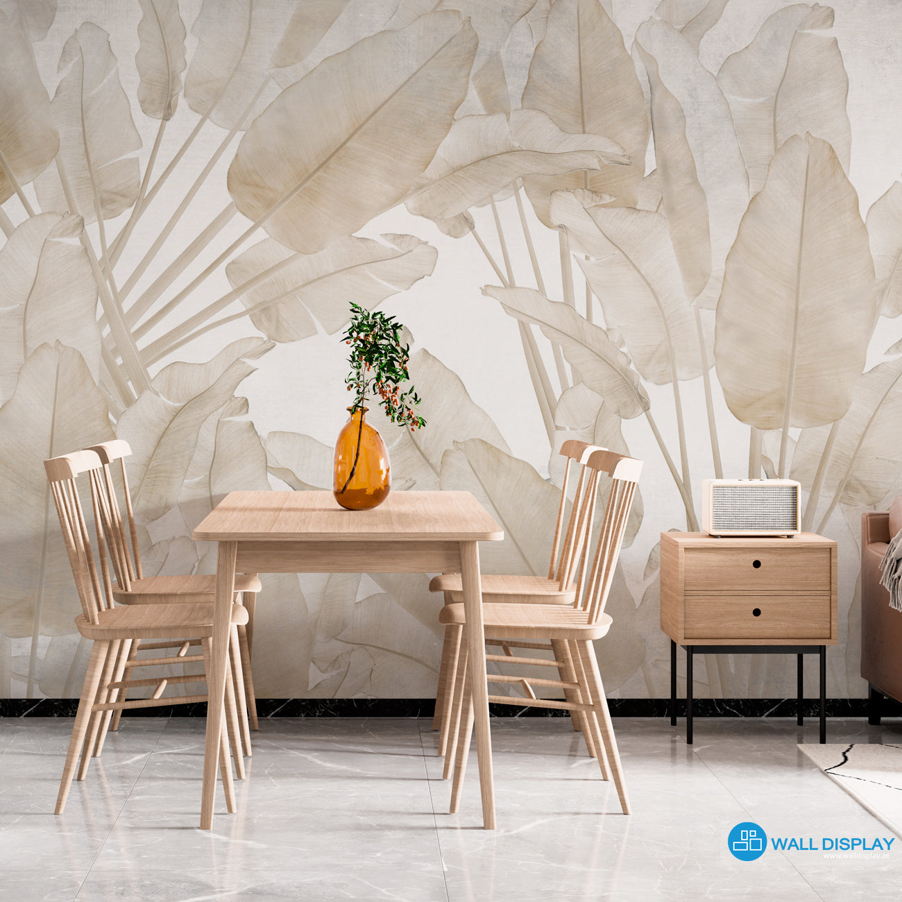 Muted Fronds Wall Mural in Dubai, Abu Dhabi and all UAE
