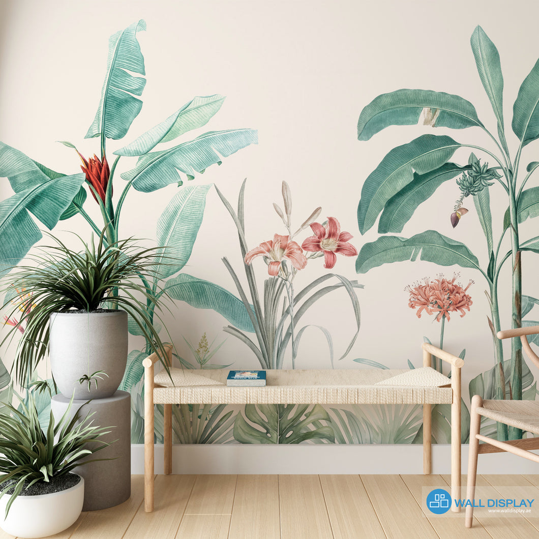 Exotic Flora Wall Mural in Dubai, Abu Dhabi and all UAE