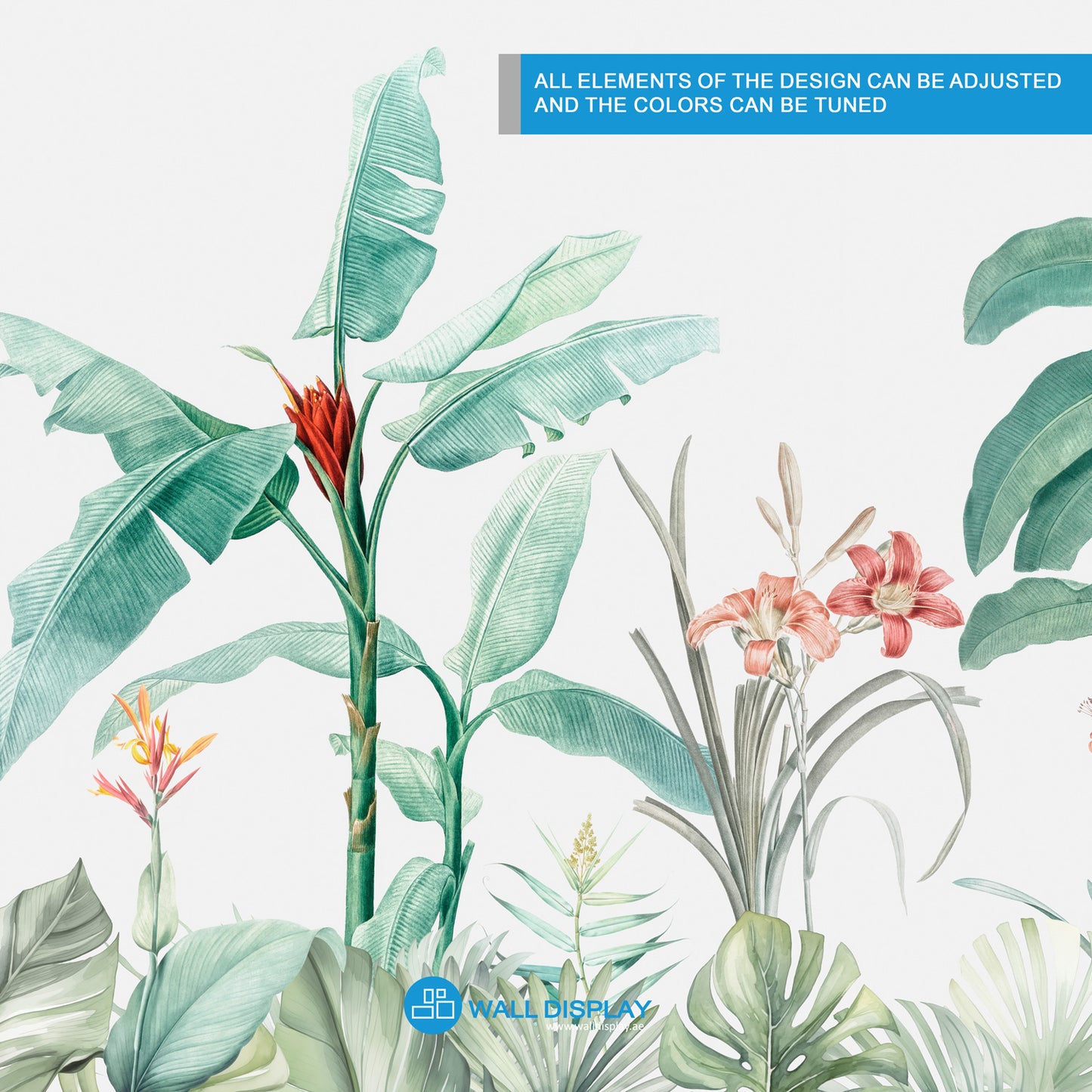 Exotic Flora Wall Mural in Dubai, Abu Dhabi and all UAE