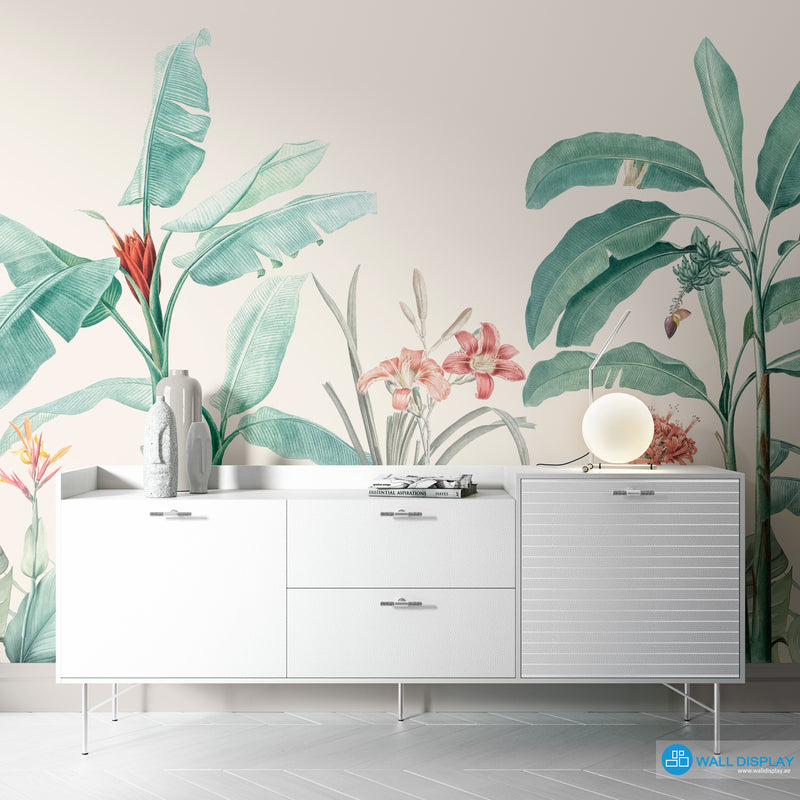Exotic Flora Wall Mural in Dubai, Abu Dhabi and all UAE