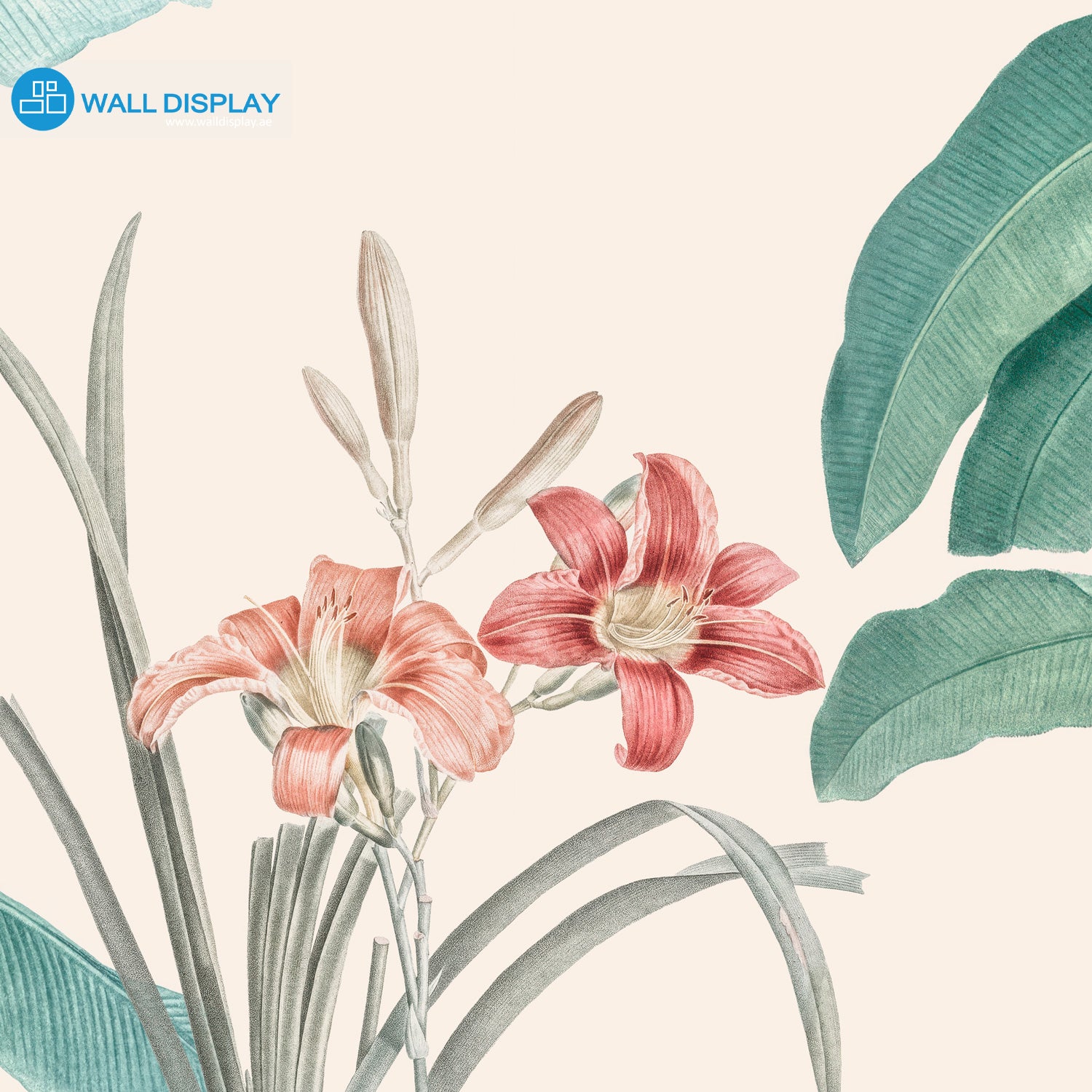Exotic Flora Wall Mural in Dubai, Abu Dhabi and all UAE