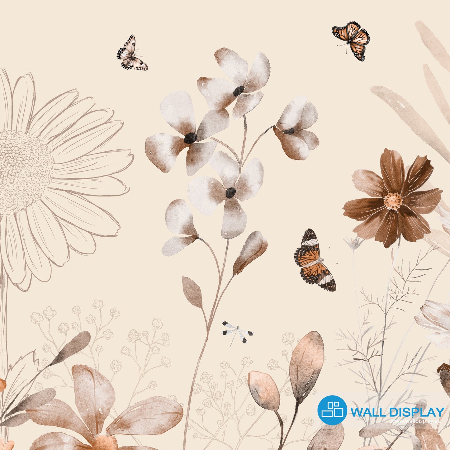 Butterflies Meadow Kids Wallpaper in Dubai, Abu dhabi and All UAE