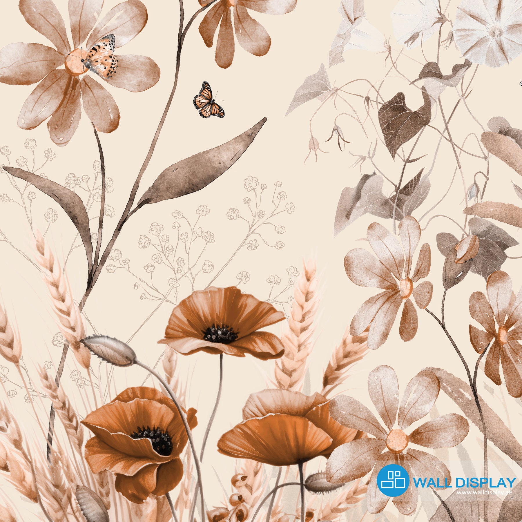 Butterflies Meadow Kids Wallpaper in Dubai, Abu dhabi and All UAE