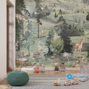 Forest Friends II Mural Kids Wallpaper in Dubai, Abu dhabi and All UAE