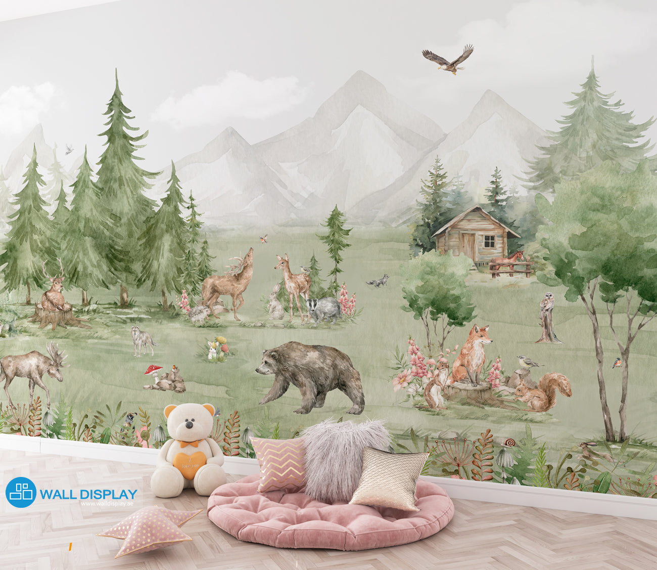 Forest Friends Mural - Kids Wallpaper in Dubai, Abu dhabi and All UAE