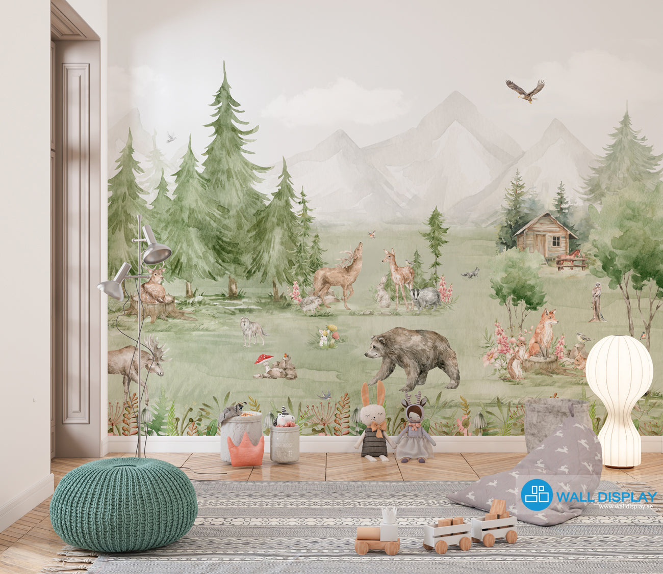 Forest Friends Mural - Kids Wallpaper in Dubai, Abu dhabi and All UAE