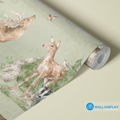 Forest Friends Mural - Kids Wallpaper in Dubai, Abu dhabi and All UAE