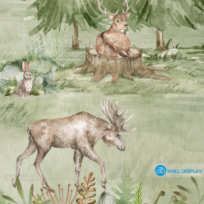 Forest Friends Mural - Kids Wallpaper in Dubai, Abu dhabi and All UAE