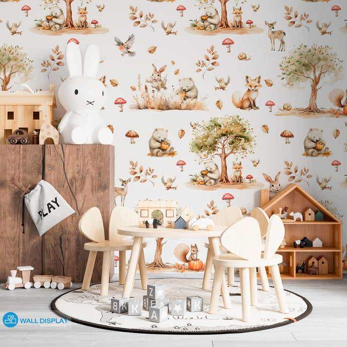 Forest Animals Pattern Kids Wallpaper in Dubai, Abu Dhabi and all UAE