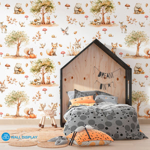 Forest Animals Pattern Kids Wallpaper in Dubai, Abu Dhabi and all UAE