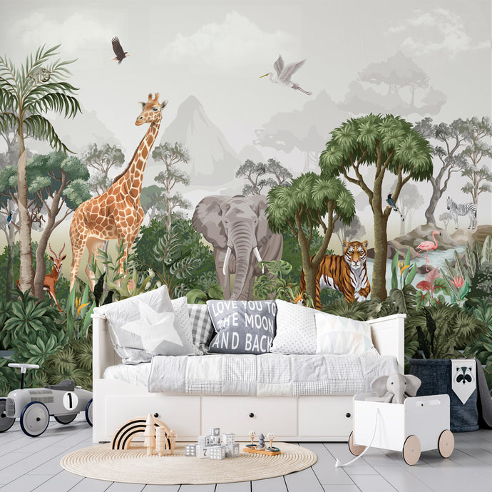 Jungle IV Kids Wallpaper in dubai, Abu Dhabi and all UAE