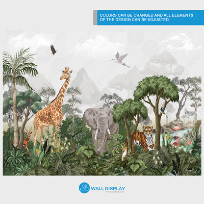 Jungle IV Kids Wallpaper in dubai, Abu Dhabi and all UAE
