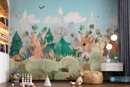 Jungle Joy Kids Wallpaper in  UAE