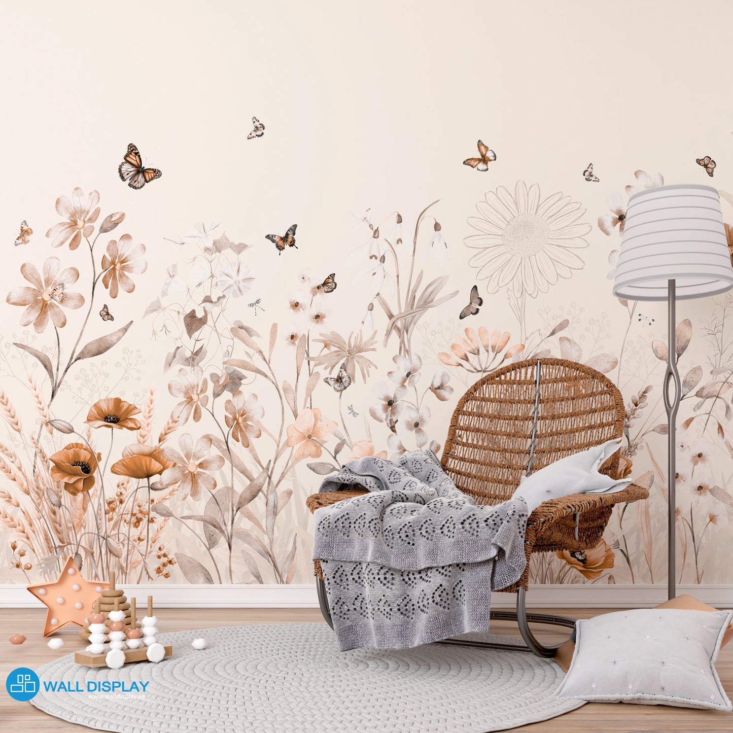 Butterflies Meadow Kids Wallpaper in Dubai, Abu dhabi and All UAE