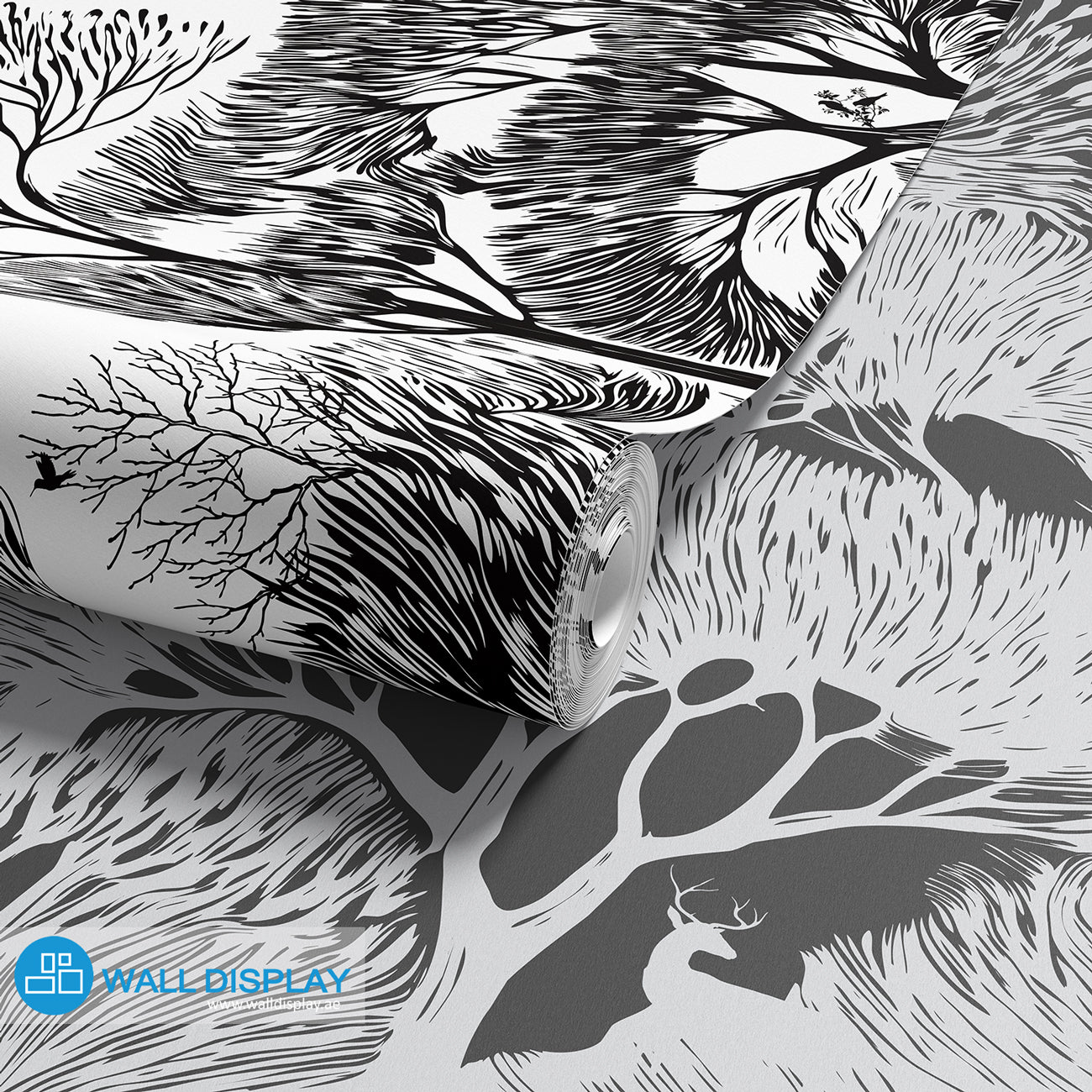 Monochrome Groves Wall Mural in Dubai, Abu Dhabi and all UAE