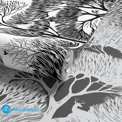 Monochrome Groves Wall Mural in Dubai, Abu Dhabi and all UAE