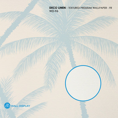 Swaying Palms Pattern Linen Wallpaper