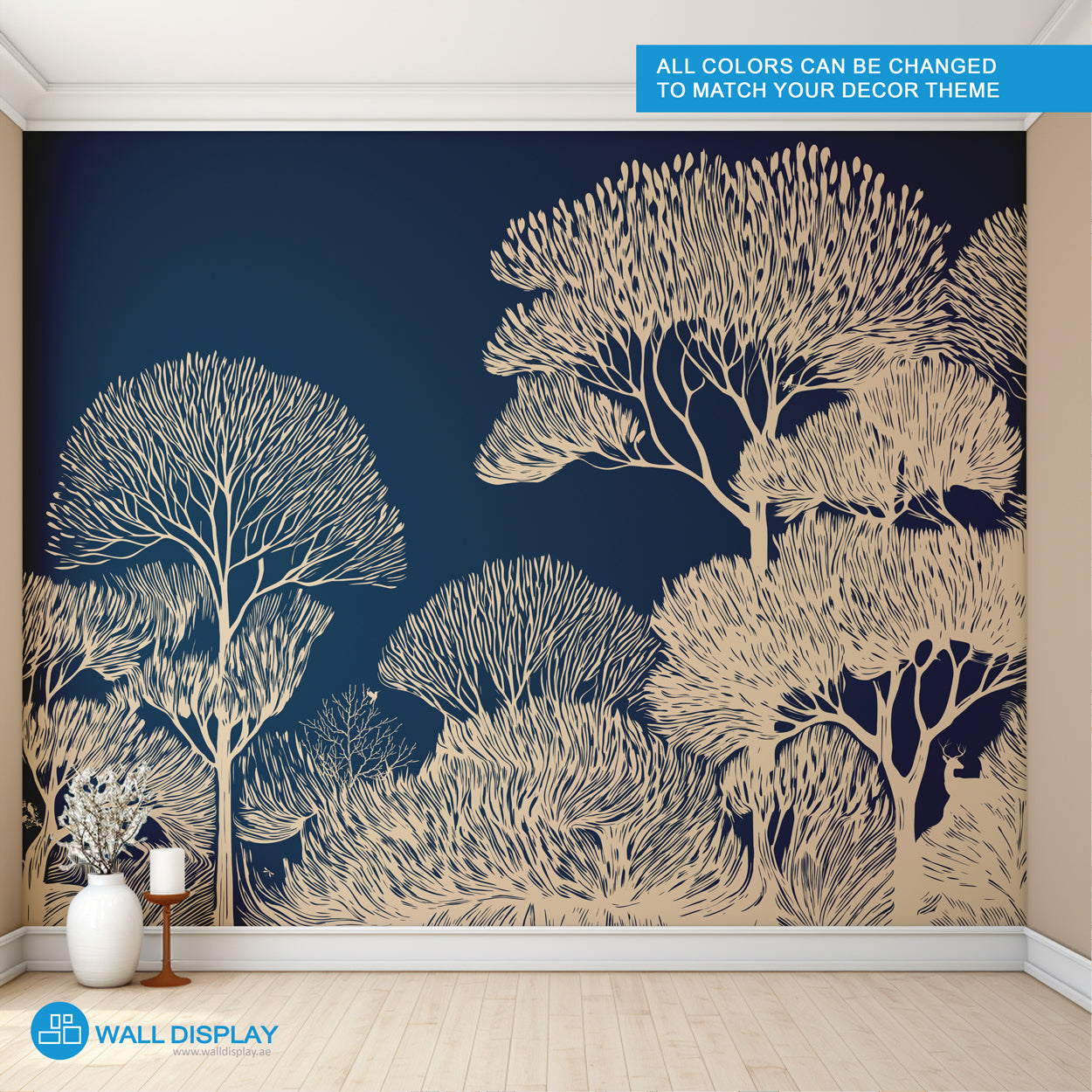 Monochrome Groves Wall Mural in Dubai, Abu Dhabi and all UAE