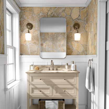 Tuscan stones pattern wallpaper with realistic beige and grey stone texture. Custom printed wallpaper in Dubai, Abu Dhabi, and across the UAE for rustic feature walls.