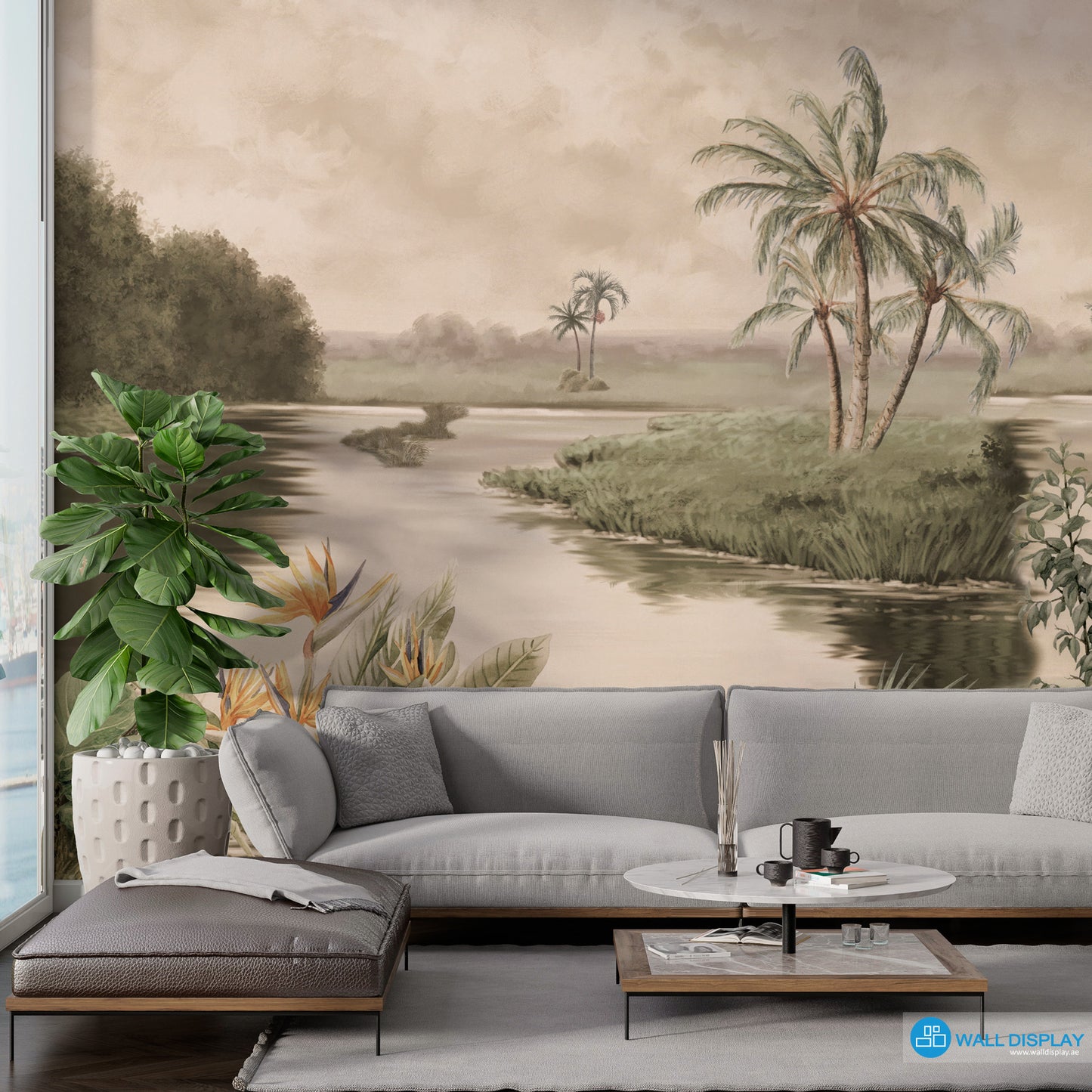 Verdant Riverside Wall Mural in Dubai, Abu dhabi and All UAE