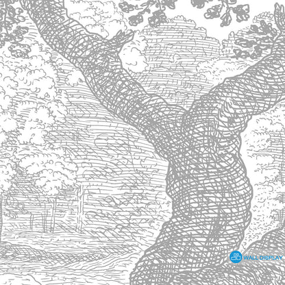 Vintage Woodland Wallpaper Mural for Elegant Interiors dubai Abu Dhabi 