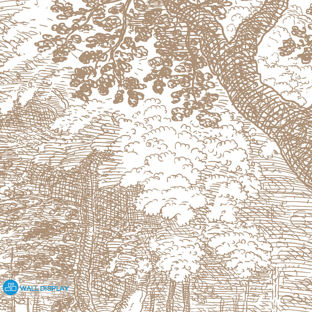 Vintage Woodland Wallpaper Mural for Elegant Interiors dubai Abu Dhabi 