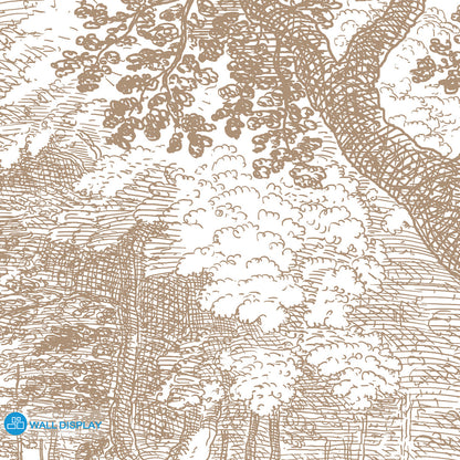 Vintage Woodland Wallpaper Mural for Elegant Interiors dubai Abu Dhabi 