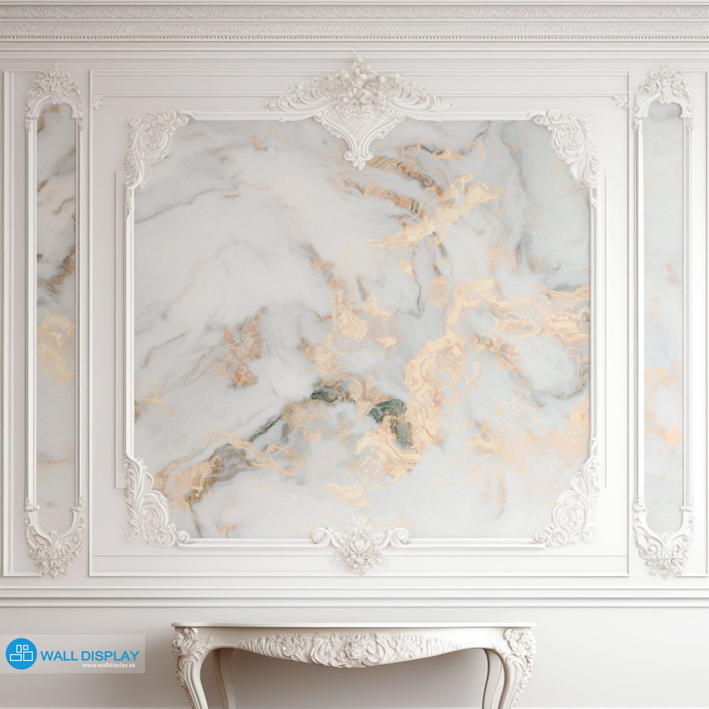 White Gold Marble Wallpaper in Dubai, Abu dhabi and All UAE