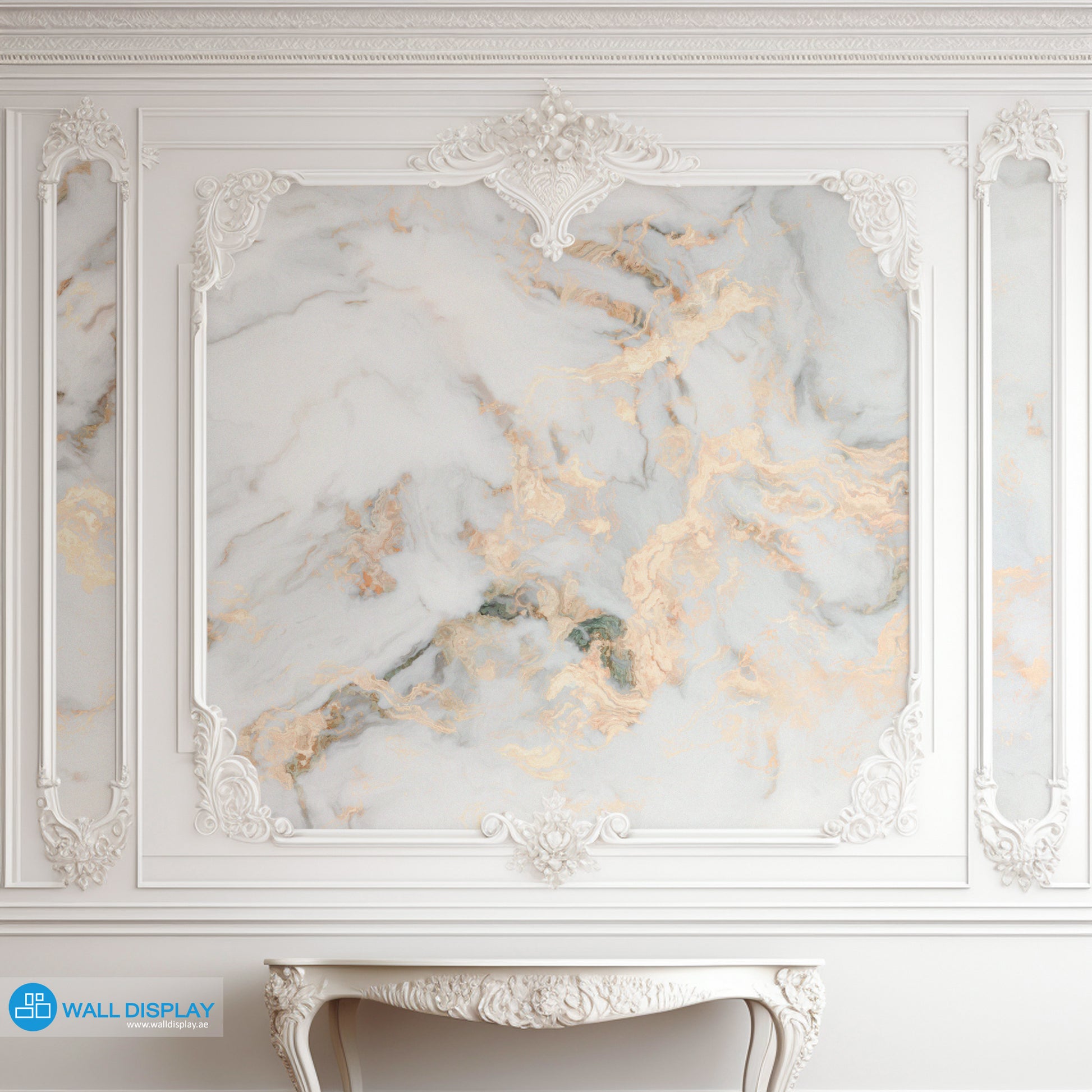 White Gold Marble Wallpaper in Dubai, Abu dhabi and All UAE