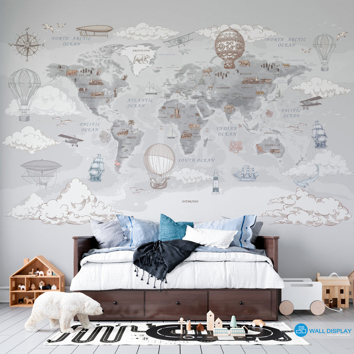 World Map Kids Wallpaper in Dubai, Abu dhabi and All UAE
