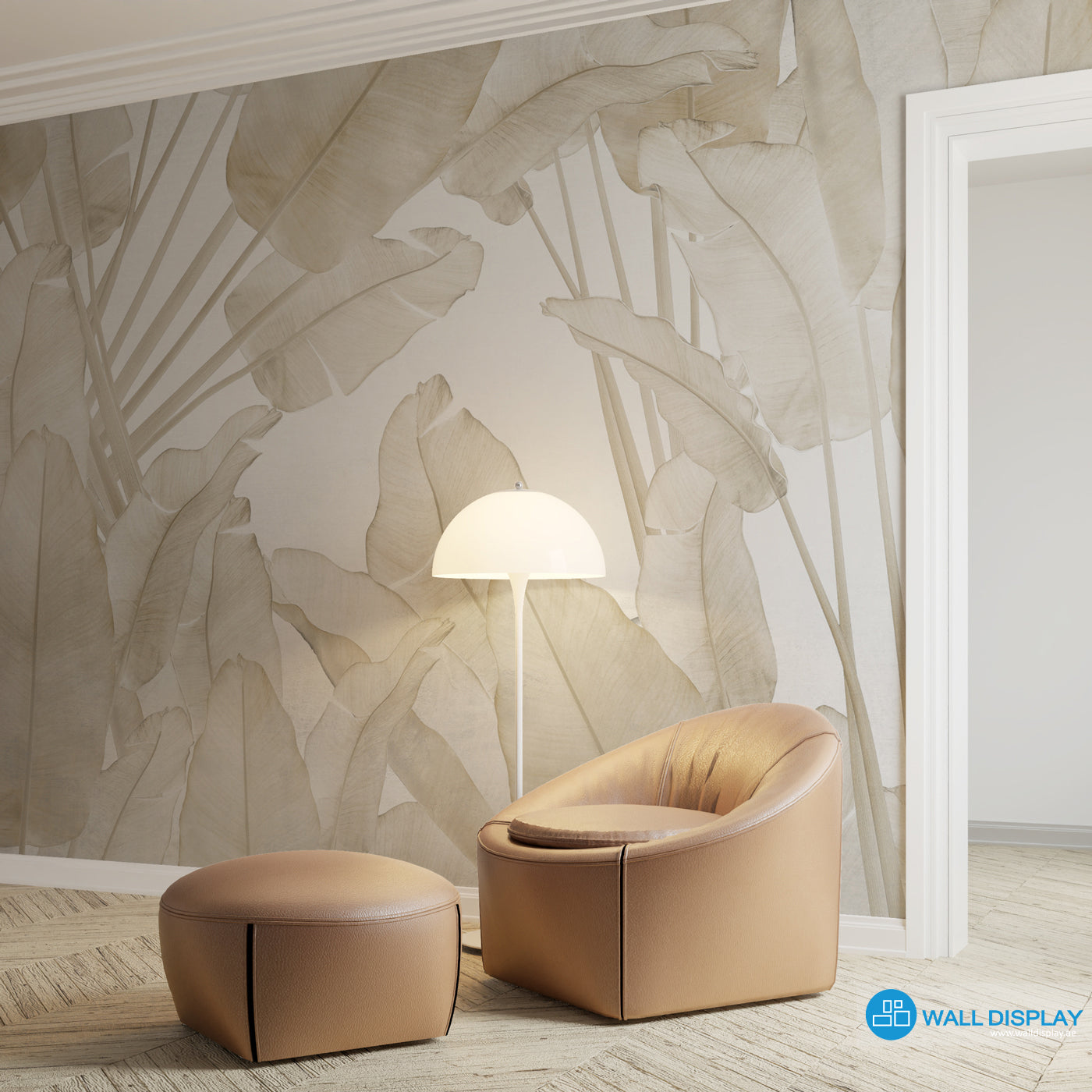 Muted Fronds Wall Mural in Dubai, Abu Dhabi and all UAE