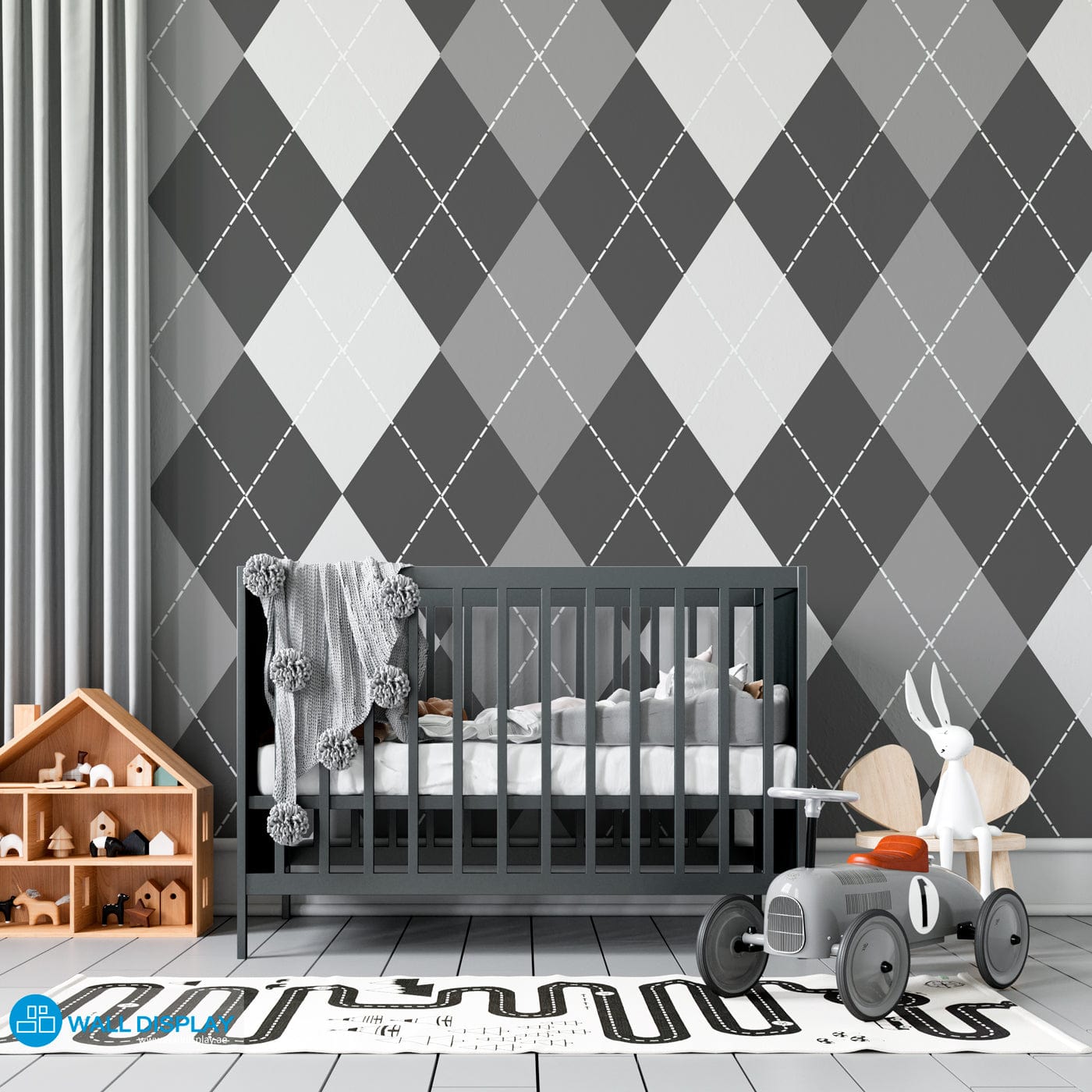 Argyle Pattern Wallpaper walldisplay wallpaper-dubai