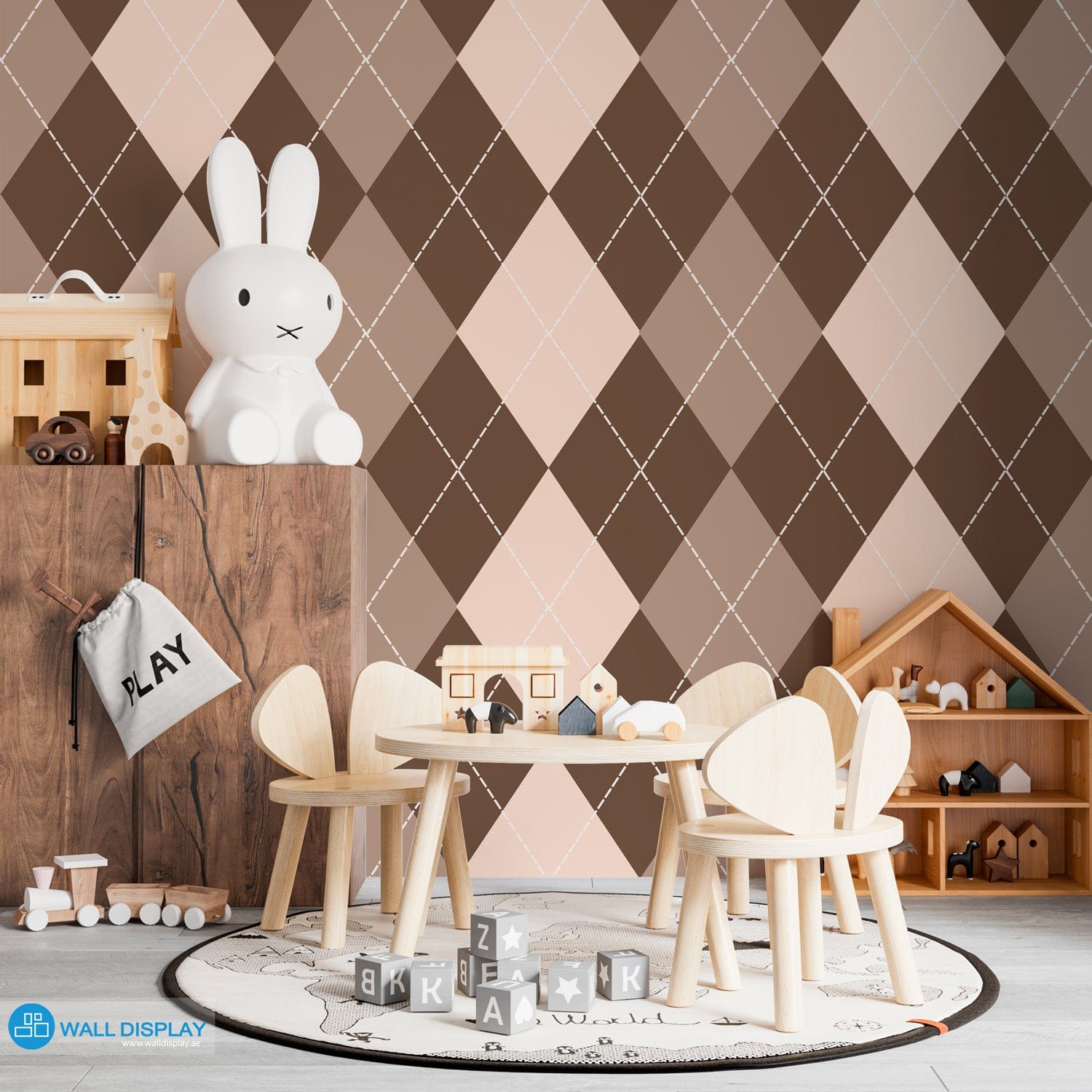 Argyle Pattern Wallpaper walldisplay wallpaper-dubai
