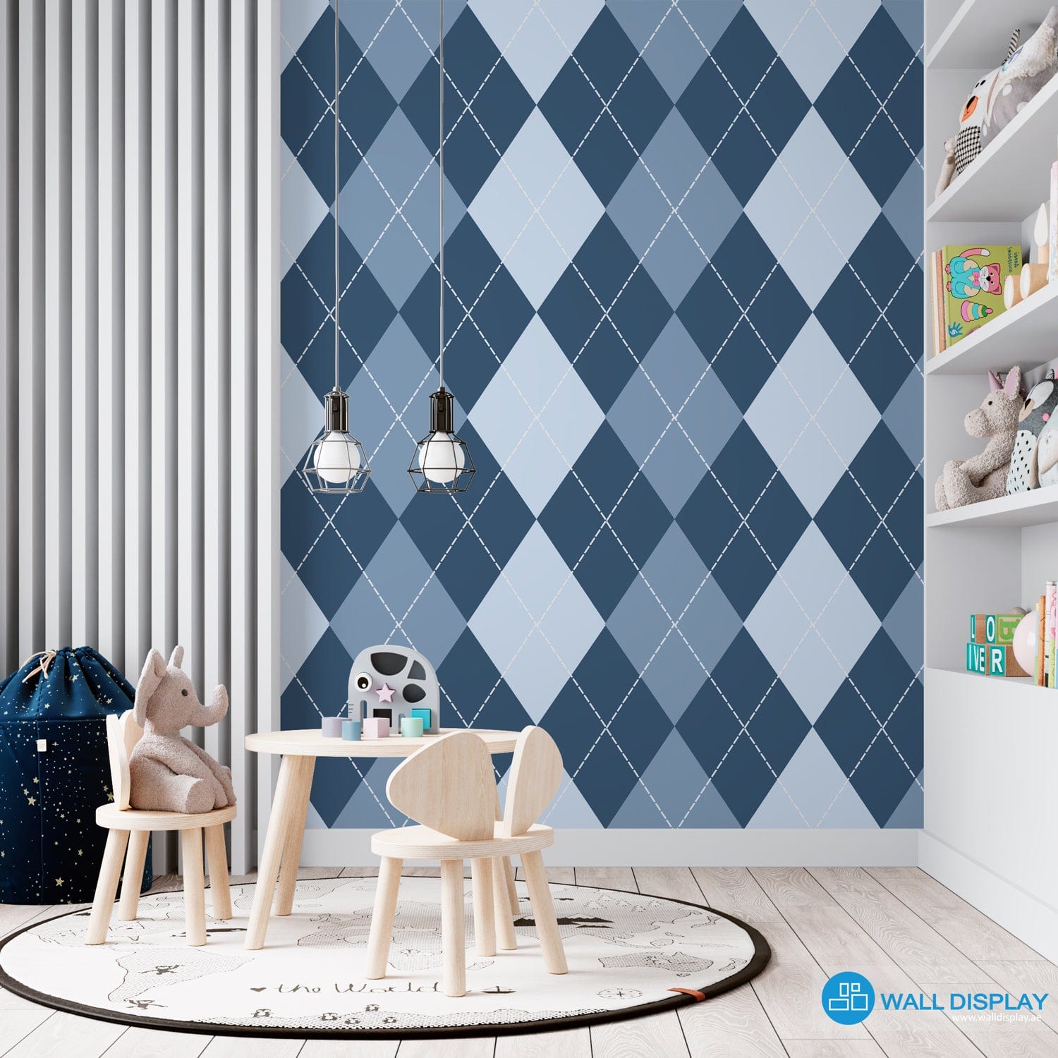 Argyle Pattern Wallpaper walldisplay wallpaper-dubai