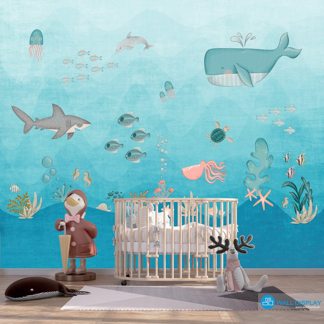 Beneath the Waves - Kids Wallpaper in dubai, Abu Dhabi and all UAE
