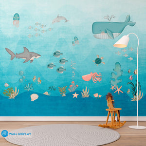 Beneath the Waves - Kids Wallpaper in dubai, Abu Dhabi and all UAE