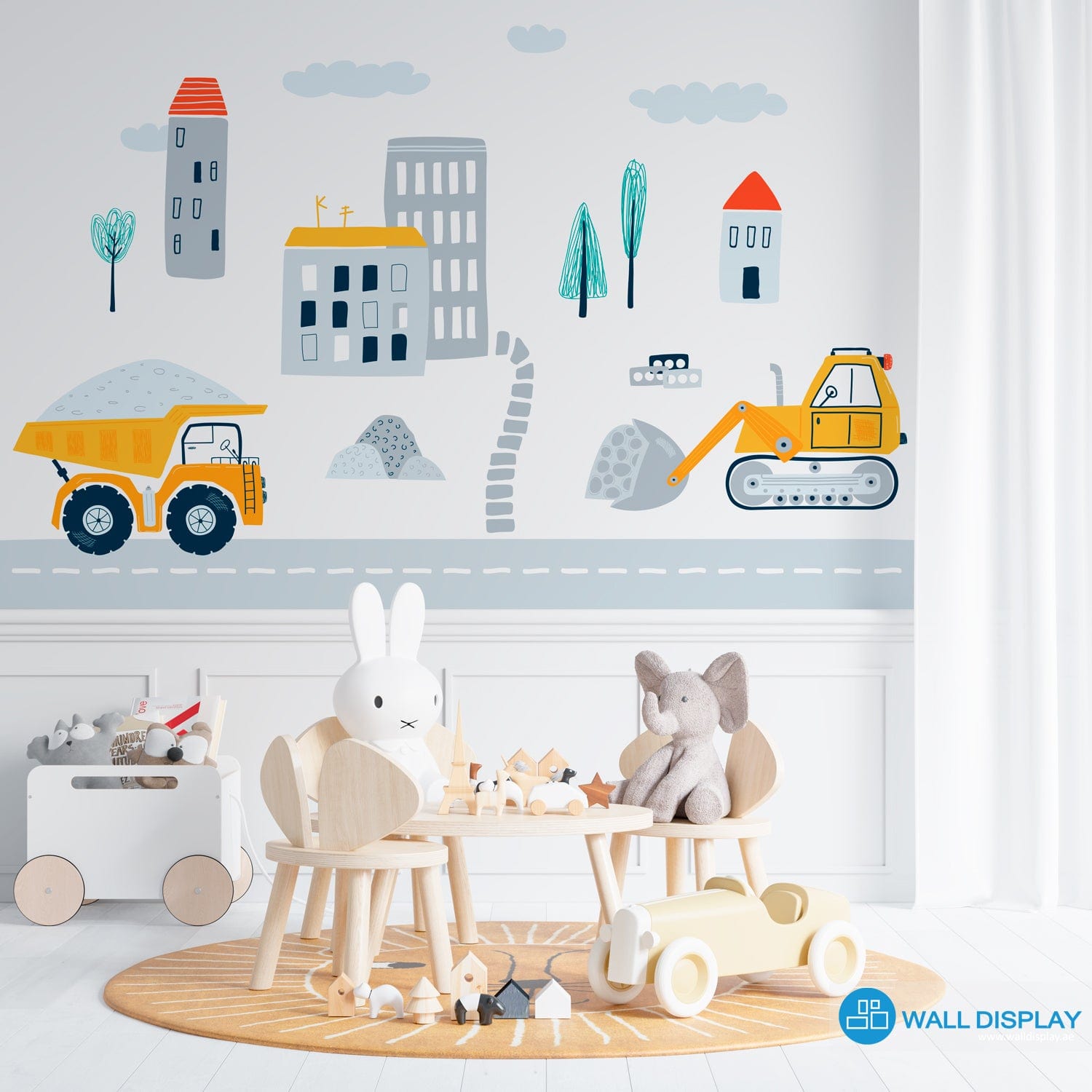 Big Construction Cars I - Kids Wallpaper walldisplay wallpaper-dubai