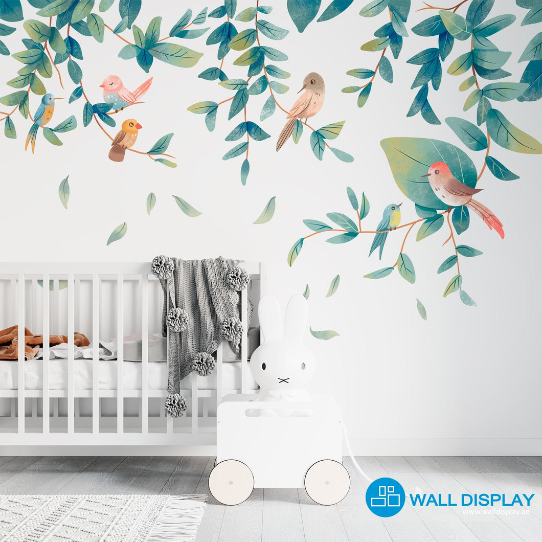 Birdy Birds - Kids Wallpaper walldisplay wallpaper-dubai