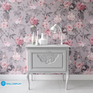 Bloom Powder Room - Floral Wallpaper walldisplay wallpaper-dubai