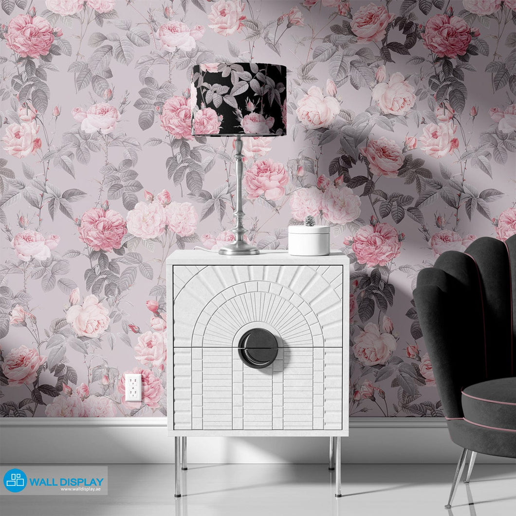 Bloom Powder Room - Floral Wallpaper walldisplay wallpaper-dubai