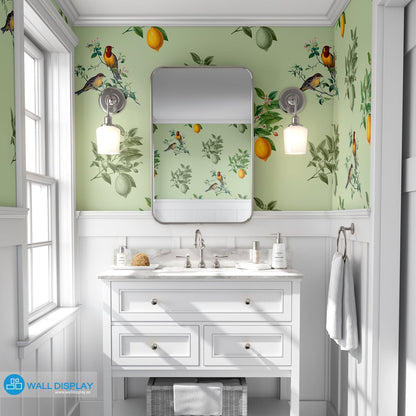 Citrus Blooms - Pattern Wallpaper walldisplay wallpaper-dubai